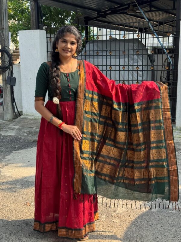 Kalyani Cotton Gown With Duppata