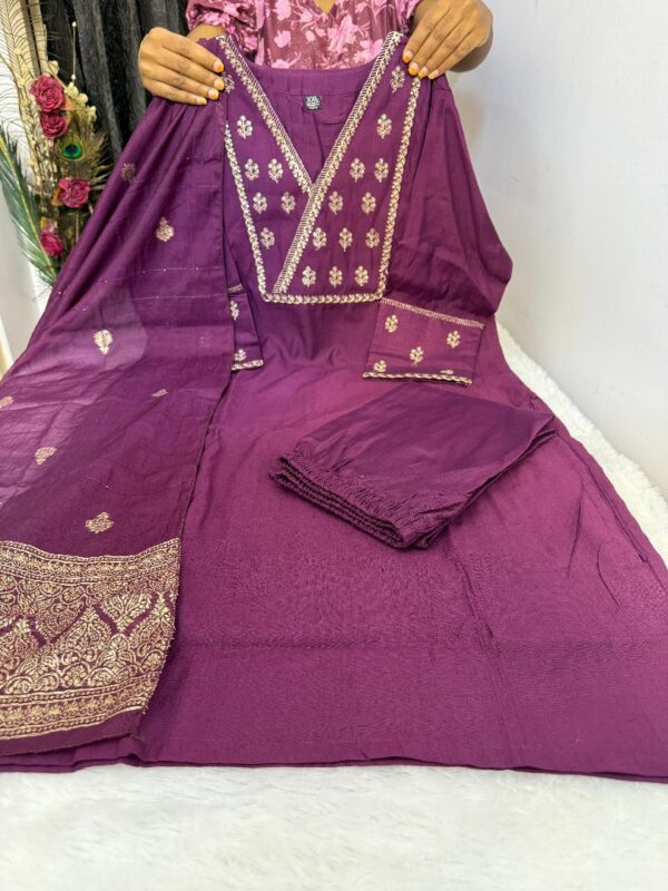 Wine Salwar KL004