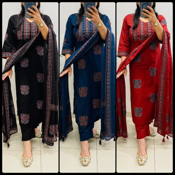 Premium Salwars in Lotus Prints
