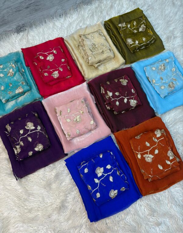 Plain Sarees with Designer blouse