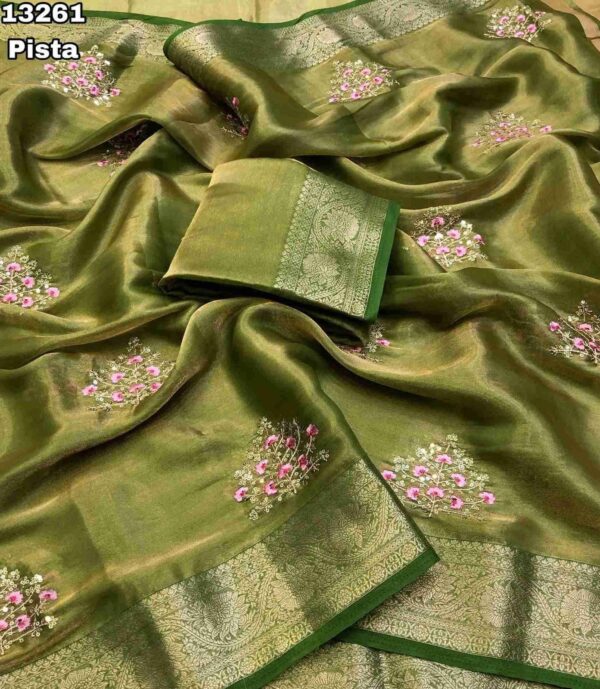 Mangai- Tissue Satin Sarees