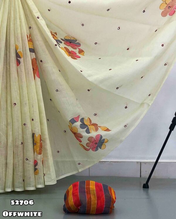 KL52706- Linen Cotton Sarees