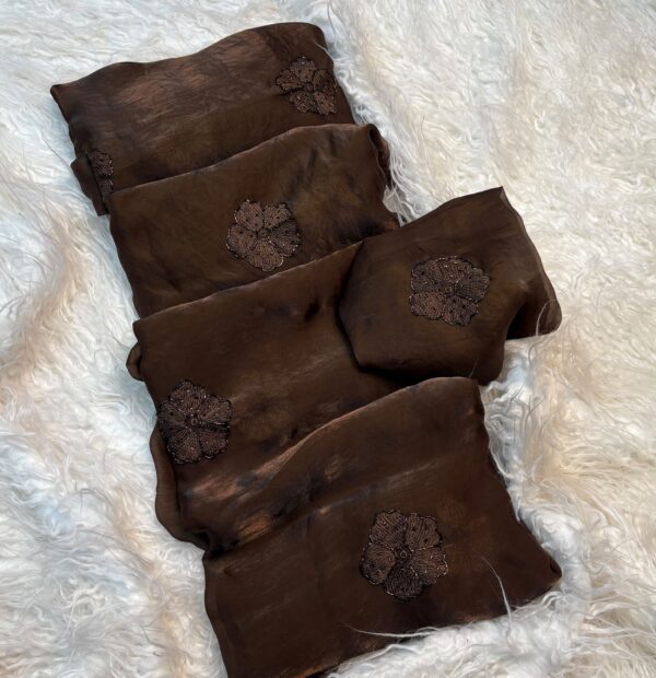 Plumeria -Fendi Silk Sarees