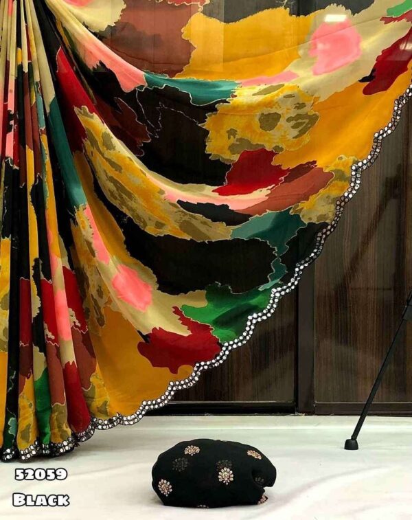 KL52059- Chiffon Sarees