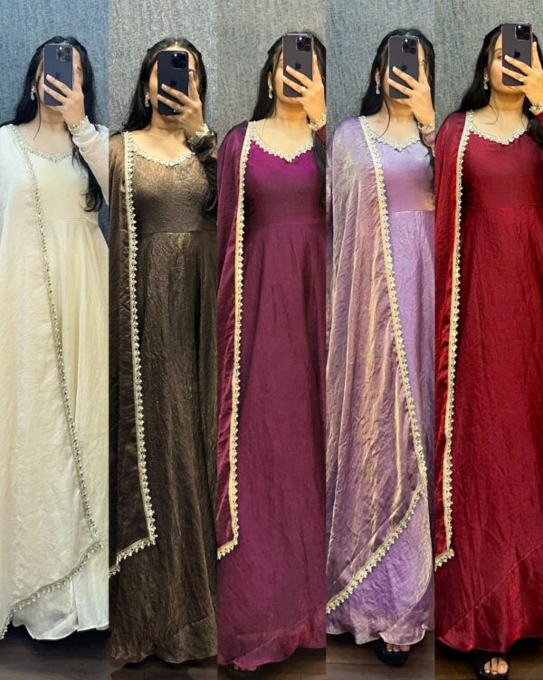 Angel Gowns With Dupatta